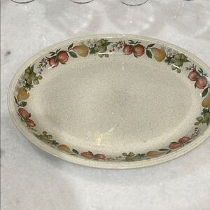 Wedgwood Cream Oval Platter with Fruit Motif